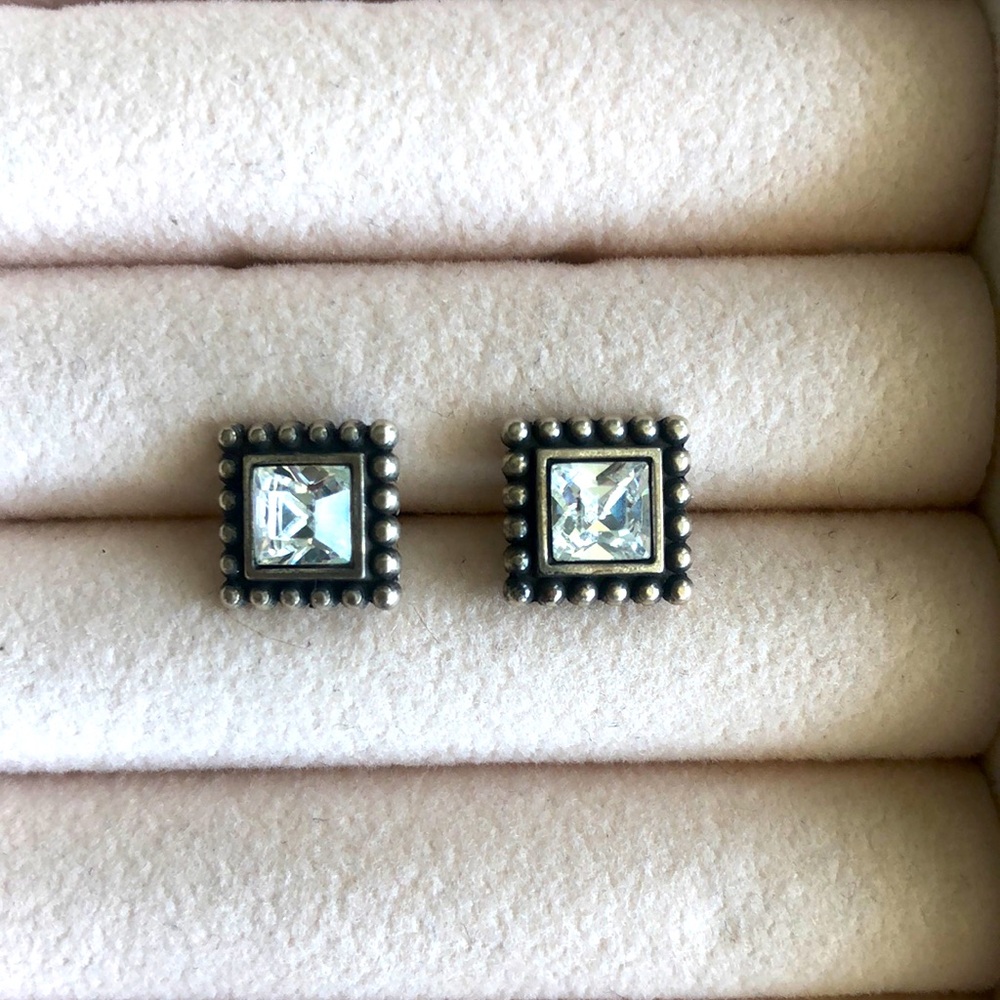 Brighton Square Diamond Post Earrings